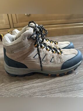Merona Mens Size 12 Brown Leather Hiking Lace Up Boots Work